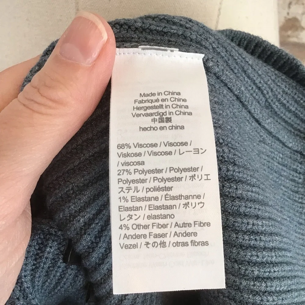 J.CREW Women's Ribbed Stretch Pullover Heather Blue Heavyweight Sweater BJ580 M